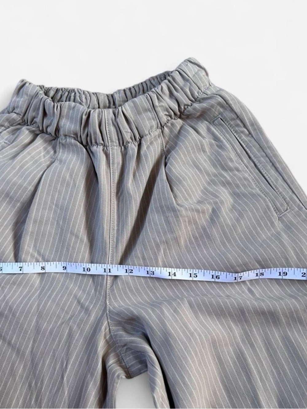 NWT Aerie Wide Leg Flowy Cotton Pants Office Siren Chic Pinstripe Stretchy Waist - Picture 7 of 8
